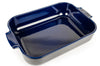 Plat four rectangle Peugeot Appolia en céramique bleu - 36 cm