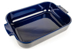 Plat four rectangle Peugeot Appolia en céramique bleu - 36 cm