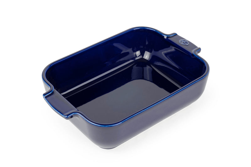 Plat four rectangle Peugeot Appolia en céramique bleu - 25 cm