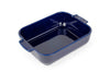 Plat four rectangle Peugeot Appolia en céramique bleu - 25 cm