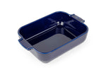 Plat four rectangle Peugeot Appolia en céramique bleu - 25 cm
