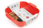 Plat four carré Peugeot Appolia en céramique rouge - 21 cm