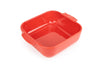 Plat four carré Peugeot Appolia en céramique rouge - 21 cm