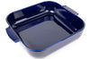 Plat four carré Peugeot Appolia en céramique bleu - 36 cm