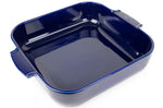 Plat four carré Peugeot Appolia en céramique bleu - 36 cm