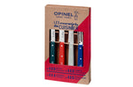 Coffret 4 couteaux Opinel Les Essentiels Primo manches en bois de charme multicolores