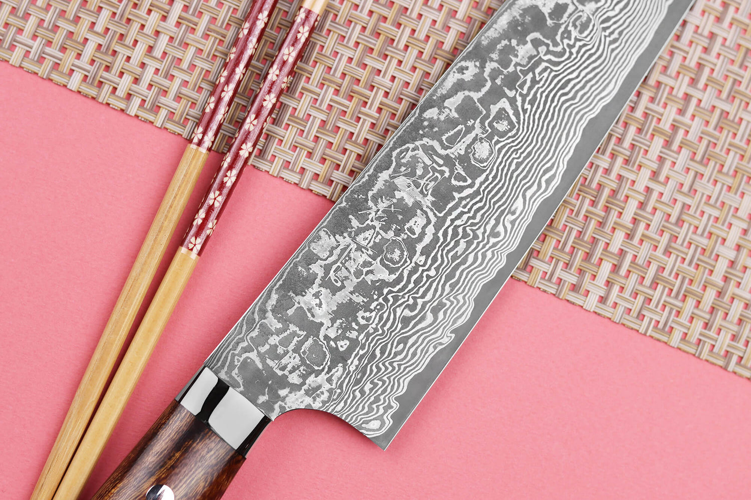 Couteau de chef japonais Takeshi Saji R2 Damas Mosaïque 24cm