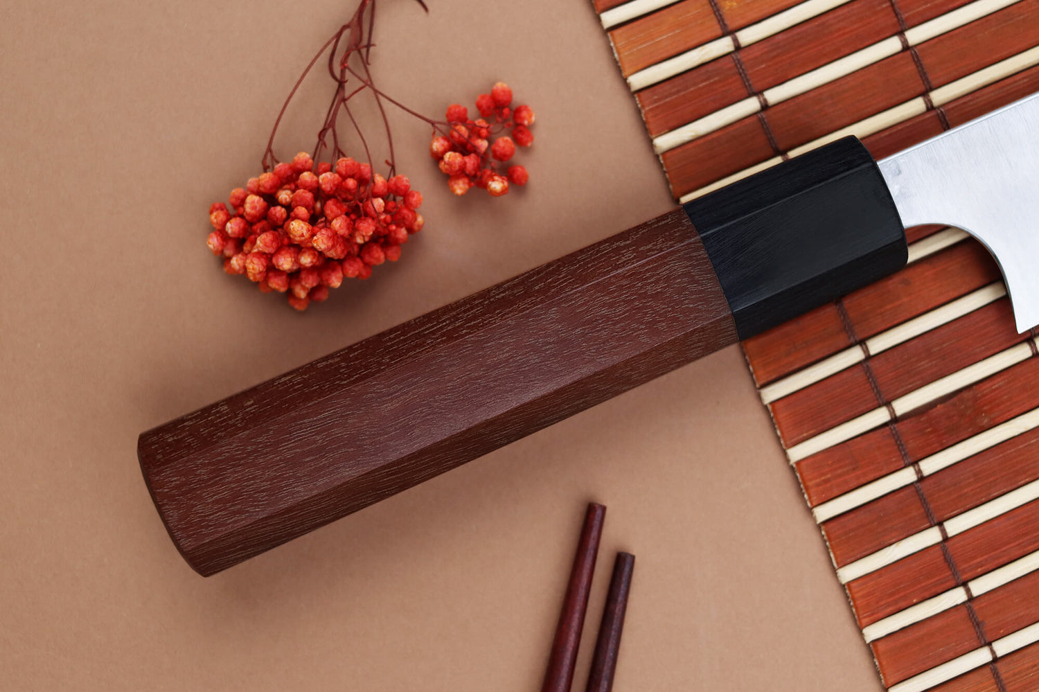 Couteau universel kiritsuke japonais artisanal Shibata Koutetsu R2 15cm