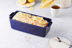 Moule à cake Peugeot Appolia en céramique bleu 26x11x8cm