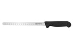 Couteau à saumon professionnel Ambrogio Sanelli Supra alvéolé noir - 28 cm