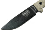 Couteau Esee 4 4PB-017 lame acier carbone 11,6cm manche micarta vert clair + étui
