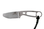 Couteau Esee Imlay ESEE-IMLAY lame semi-dentée 6,2cm manche ajouré inox + étui noir