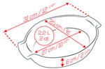 Plat four ovale Peugeot Appolia en céramique ardoise - 31 cm