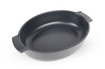 Plat four ovale Peugeot Appolia en céramique ardoise - 31 cm