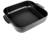 Plat four carré Peugeot Appolia en céramique noir satin 29,5x29,5x7,5cm
