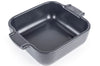 Plat four carré Peugeot Appolia en céramique ardoise 13x13x4,5cm