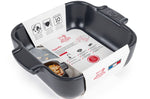 Plat four carré Peugeot Appolia en céramique ardoise 13x13x4,5cm