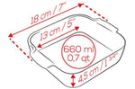 Plat four carré Peugeot Appolia en céramique ardoise 13x13x4,5cm