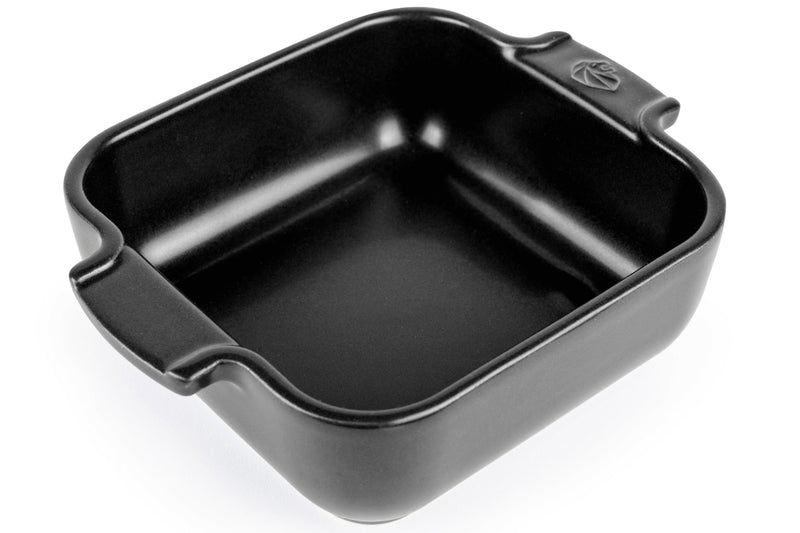 Plat four carré Peugeot Appolia en céramique noire satinée 13x13x4,5cm