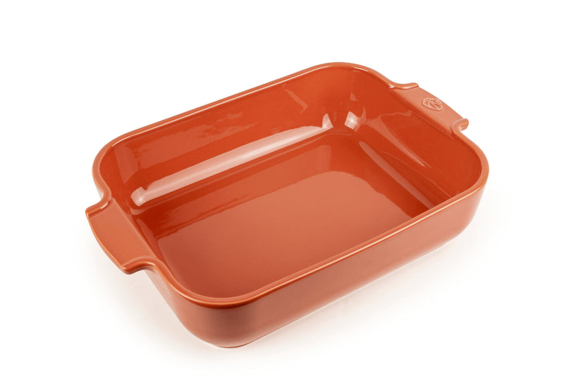 Plat four rectangle Peugeot Appolia en céramique terracotta - 32 cm