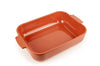 Plat four rectangle Peugeot Appolia en céramique terracotta - 32 cm