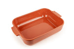 Plat four rectangle Peugeot Appolia en céramique terracotta - 32 cm