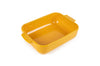 Plat four rectangle Peugeot Appolia en céramique jaune safran - 25 cm