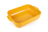 Plat four rectangle Peugeot Appolia en céramique jaune safran - 32 cm