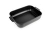 Plat four rectangle Peugeot Appolia en céramique noire satinée - 32 cm