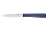 Couteau d'office Opinel Les Essentiels + n°313 lame 10cm crantée manche en polymère bleu