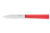 Couteau d'office Opinel Les Essentiels + n°313 lame 10cm crantée manche en polymère rouge