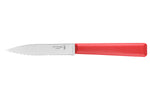 Couteau d'office Opinel Les Essentiels + n°313 lame 10cm crantée manche en polymère rouge