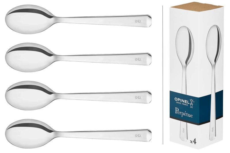 Boîte de 4 cuillères de table Opinel Perpétue tout en acier inox