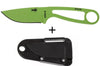 Couteau de cou Esee Izula Venom Green IZULA-VG lame acier carbone 6,7cm manche ajouré en acier + étui