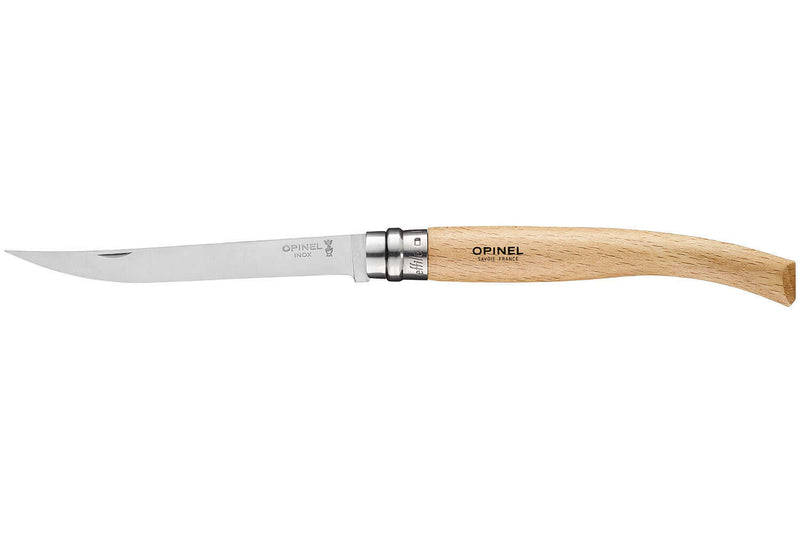 Couteau opinel Effilé n°12 lame 12cm virole tournante manche en hêtre