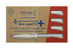 Coffret 4 couteaux de table Opinel Bon Appétit + lame 11cm en inox manche en polymère nuage