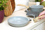 L'Incroyable Kit Cookut 2 poêles et 1 casserole à poignée amovible - perle