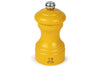 Moulin à sel sec manuel Peugeot Bistro en bois de hêtre laqué jaune safran 10cm