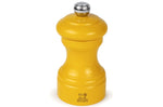 Moulin à sel sec manuel Peugeot Bistro en bois de hêtre laqué jaune safran 10cm