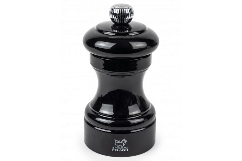 Moulin à sel sec manuel Peugeot Bistro en bois de hêtre laqué noir 10cm