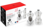 Coffret duo de moulins à poivre et à sel sec manuels Peugeot Bistro en acrylique 10cm