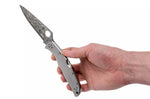 Couteau pliant Spyderco Endura 4 Titanium Damas C10TIPD manche en titane 12,5cm + étui