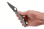 Couteau pliant SPYDERCO DELICA 4 Titanium Damas C11TIPD 11cm + étui