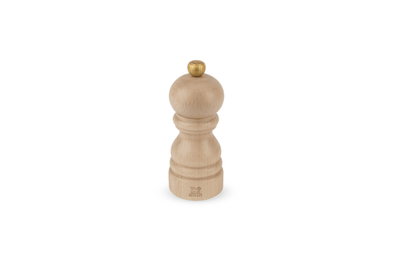 Moulin à sel sec manuel Peugeot Paris Classic en bois de hêtre naturel - 12 cm