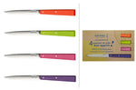 Coffret de 4 couteaux de table Opinel Bon Appétit Pop n°125 lames 11cm en inox manche en charme