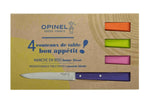 Coffret de 4 couteaux de table Opinel Bon Appétit Pop n°125 lames 11cm en inox manche en charme