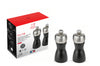 Coffret duo de moulins à poivre et à sel sec Peugeot Fidji en bois de hêtre et inox noir - 12 cm