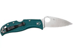 Couteau pliant Spyderco LeafJumper C262SBLK390 lame dentée manche nylon / fibre de verre bleu 11,3cm