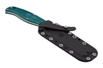 Couteau Spyderco Enuff 2 K390 FB31SBL2K390 lame dentée 10cm manche nylon / fibres de verre bleu + étui