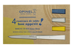 Coffret de 4 couteaux de table Opinel Bon Appétit Céleste n°125 lames 11cm en inox manches en charme